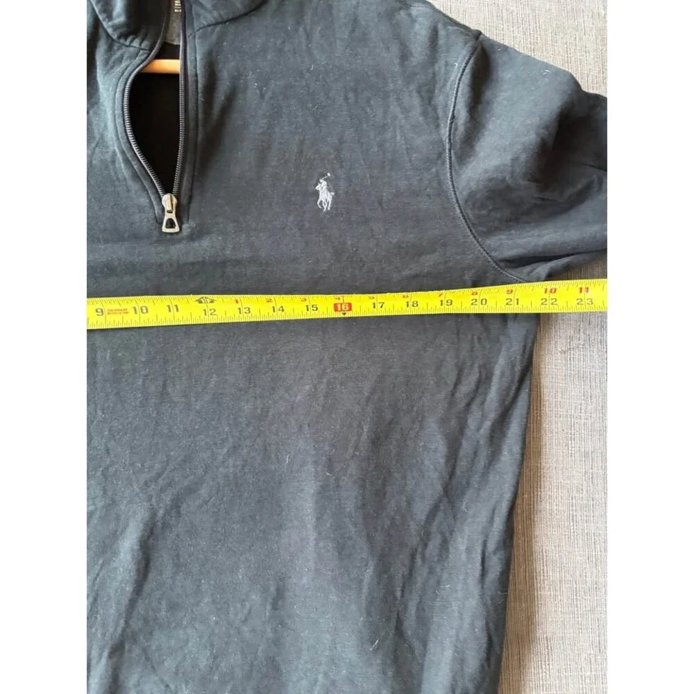 Polo Ralph Lauren Performance Men's Quarter Zip Pullover Sweatshirt Black Medium